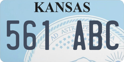KS license plate 561ABC