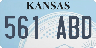 KS license plate 561ABD