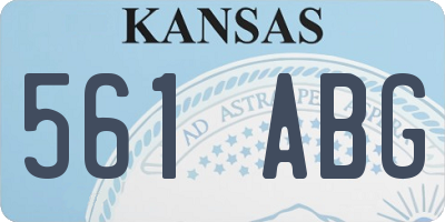 KS license plate 561ABG