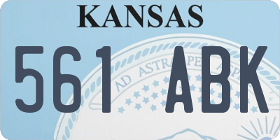 KS license plate 561ABK