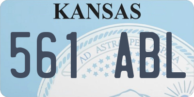 KS license plate 561ABL