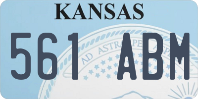 KS license plate 561ABM