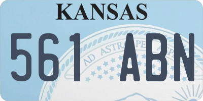 KS license plate 561ABN
