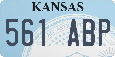 KS license plate 561ABP
