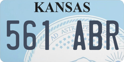 KS license plate 561ABR