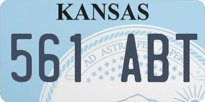 KS license plate 561ABT
