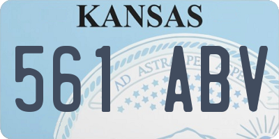 KS license plate 561ABV