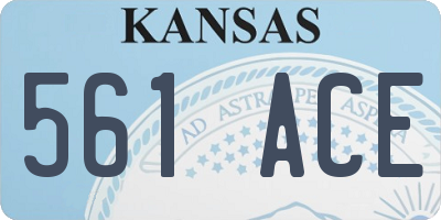 KS license plate 561ACE
