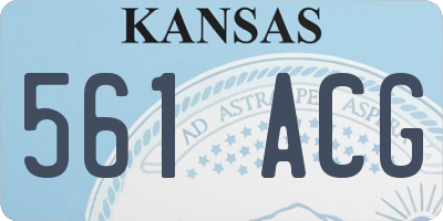 KS license plate 561ACG