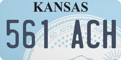 KS license plate 561ACH
