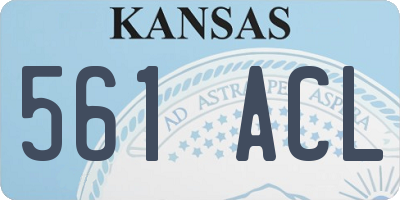 KS license plate 561ACL
