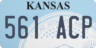KS license plate 561ACP