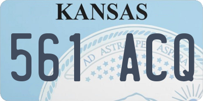 KS license plate 561ACQ
