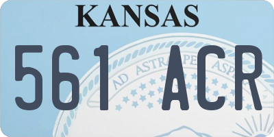 KS license plate 561ACR