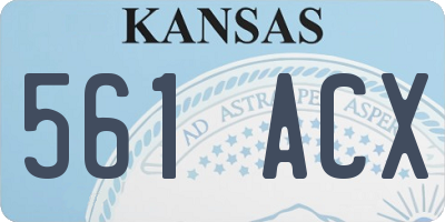 KS license plate 561ACX