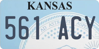 KS license plate 561ACY