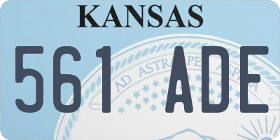 KS license plate 561ADE