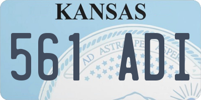 KS license plate 561ADI