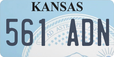 KS license plate 561ADN