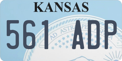 KS license plate 561ADP
