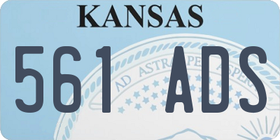 KS license plate 561ADS