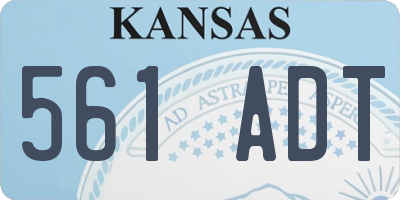 KS license plate 561ADT