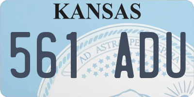 KS license plate 561ADU