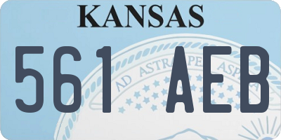 KS license plate 561AEB