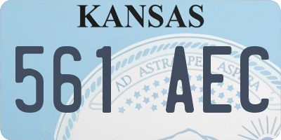 KS license plate 561AEC