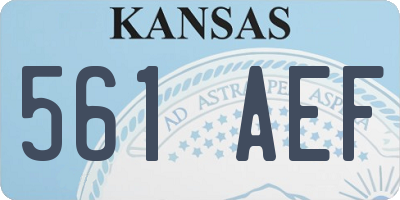 KS license plate 561AEF