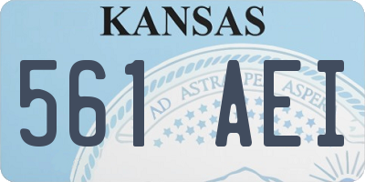 KS license plate 561AEI