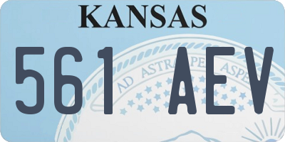 KS license plate 561AEV