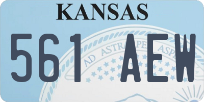 KS license plate 561AEW