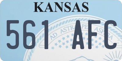 KS license plate 561AFC