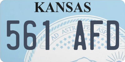 KS license plate 561AFD