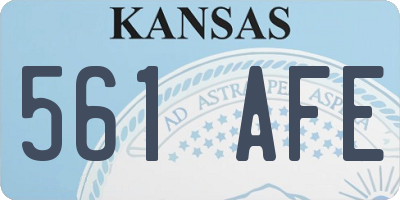 KS license plate 561AFE