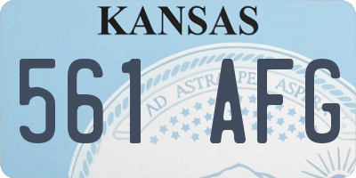 KS license plate 561AFG