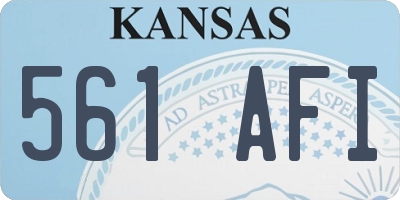 KS license plate 561AFI