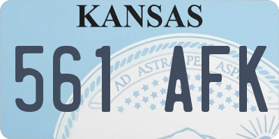 KS license plate 561AFK