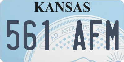 KS license plate 561AFM