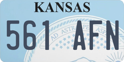 KS license plate 561AFN