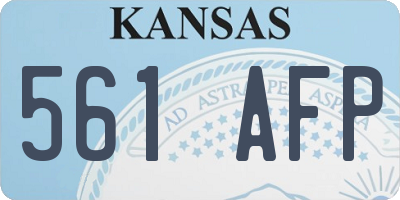 KS license plate 561AFP