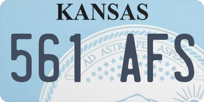 KS license plate 561AFS