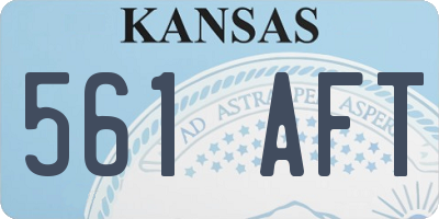 KS license plate 561AFT