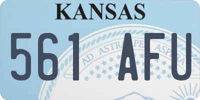 KS license plate 561AFU