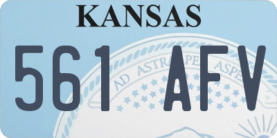 KS license plate 561AFV