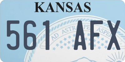 KS license plate 561AFX