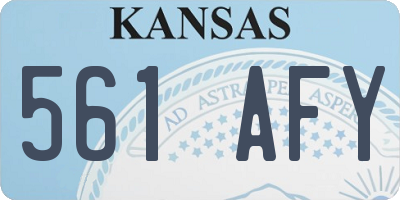 KS license plate 561AFY