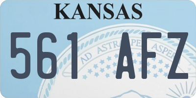 KS license plate 561AFZ