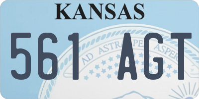 KS license plate 561AGT